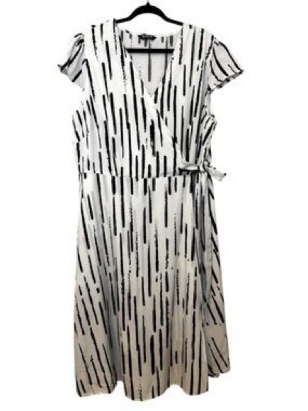 Bloomchic 26 Black & White Stripe Midi Dress